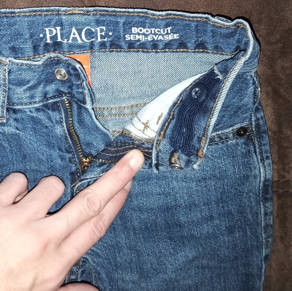 Dark wash, Bootcut slim blue jeans - Picture 3 of 4